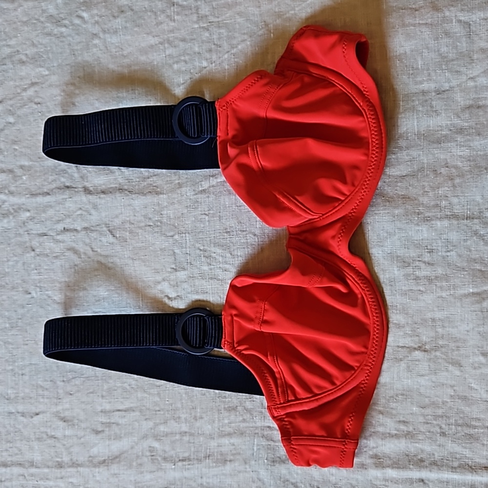 Aerie red wire swims bra size small